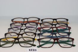 Ten pairs of assorted as new Pepe Jeans glasses frames.
