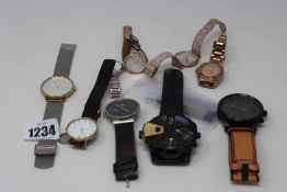 A quantity of assorted pre-owned watches to include Diesel, Skagan, Michael Kors,
