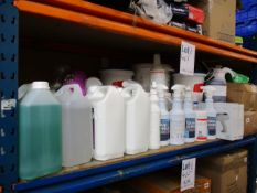 A quantity of assorted anti-bacteria cleaners/wipes.