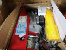 A boxed PA micro electric rope hoist.