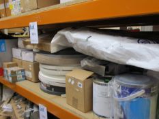 A quantity of household/home improvement related items to include numerous rolls of edging, a