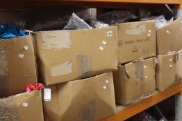 Eight boxes of assorted as new branded clothing and related items.
