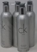 A quantity of as new CK One fragranced body moisturizer 250ml (Approximately 30, some dented).