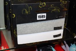 Four boxed as new Ted Baker 3 T-shirt gift sets (medium).