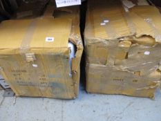 Two boxed 40kg adjustable dumbbells.