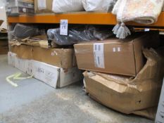 A quantity of miscellaneous furniture and related to include a Keter Store-It-Out Midi patio storage