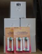 Five boxes of 20 packs of 4 soft bristles toothbrush replacement brush heads fits Oral B EB-25A.