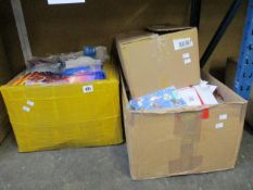 A large quantity of miscellaneous greetings cards and children's party accessories (Paper plates,