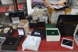 A quantity of as new costume jewellery and watches to include Ice Carats, Unearthen, Jon Richards