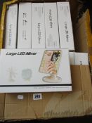 Thirty six boxed as new large LED mirrors.
