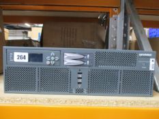 A pre-owned Leitch Technology Harris NXAMP3801HDX Media Server (Hard drives removed. Untested,