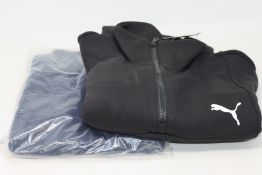 One men's as new Sunspel Cotton Loopback Shorts size L. One as new Puma black sweater size M (577999