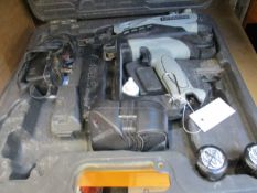 A pre-owned Hitachi NT65GS Nail Gun with batteries, charger and case (Over 18s only).