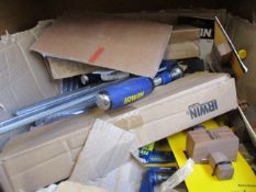 A quantity of Irwin hand tools and related items to include clamps, Marple marking gauges and