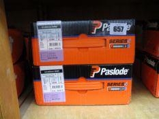 Two Paslode 141073 IM360 3.1mm x 63mm RG Galv Plus Nail Fuel Pack (2200 with 2 fuel cells).