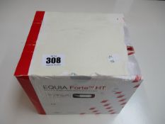 One boxed Equia Forte HT bulk fill glass hybrid restorative system.