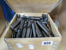 A box of assorted Sanvik drill bits (Approximately 50).