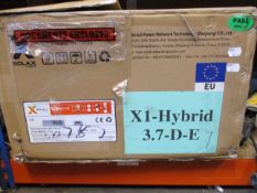 A boxed as new Solax X1 Hybrid single phase battery storage Inverter (3.7kW).