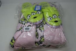One as new Toy Story pink dressing gown with aliens size L/XL. One as new Toy Story alien slippers