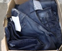 Twelve pairs of ladies as new G Raw jeans in various styles, colours and sizes.