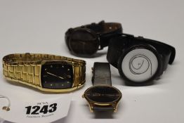 Four wrist watches to include a Nava Watch - Ora Unica - White 42mm with leather strap, a Skagen