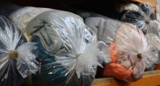 Nine bags of clothing and related items.