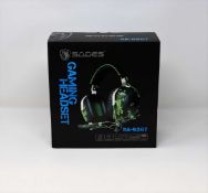 A boxed as new SADES SA926T 3.5mm Gaming Headset in Camo.