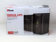 A pre-owned Trust 17680 Oxxtron 1000VA UPS (boxed).