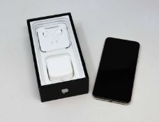 A pre-owned Apple iPhone 11 Pro Max (Global/A2218) 64GB in Silver (iCloud activation lock clear.