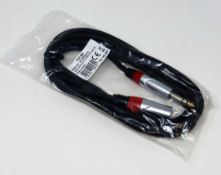 Four as new Pulse PLS000470 6.35mm 3-Pole Jack Plug to 3-Pin XLR 3m Plug Leads.