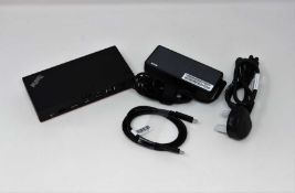 An as new Lenovo ThinkPad USB-C Dock Gen 2 and AC Adaptor for ThinkPad.