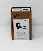 A boxed as new Plantronics Voyager 5200 UC Advanced NC Bluetooth Headset (box opened).