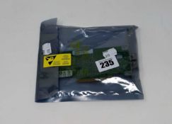 An as new Qlogic QLE2562-SUN Dual Port PCI-E 8GB Fibre Channel Host Bus Adapter (Packaging sealed).