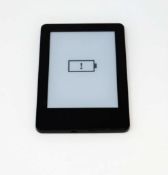 A pre-owned Amazon Kindle Paperwhite (WP63GW) E-reader in Black (some cosmetic wear).