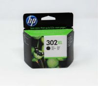Four boxed as new HP 302XL Black Ink Cartridges (P/N: F6U68AE Expiry Date: May 2022) (Boxes