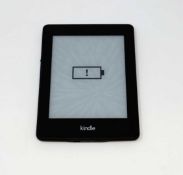 A pre-owned Amazon Kindle Paperwhite (DP75SDI) E-reader in Black (some cosmetic wear).