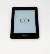 A pre-owned Amazon Kindle Paperwhite (PQ94WIF) E-Reader in Black.