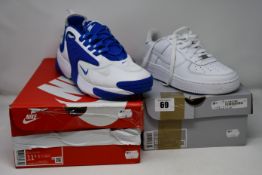 A pair of as new Nike Zoom 2K trainers (UK 10.5) and a pair of Nike Air Force 1 trainers (UK 5).