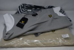 Four boy's assorted as new Lyle & Scott Junior sweatshirts together with a jumper (All 9-10 years).