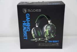 Two boxed as new Sades Gaming headsets SA-926T.