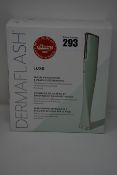 One boxed as new Derma Flash Luxe facial exfoliation and peach fuzz removal device.