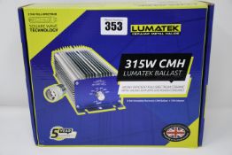 One boxed as new Lumatek 315W Dimmable Electronic CMH Ballast.