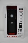 One boxed as new CatEye Volt 1700 LM remote control front light.
