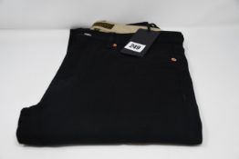 A pair of as new Belstaff long slim jeans in black (Size 30 - RRP £160).