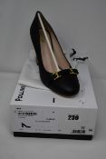 A pair of as new Pollini buckle detail high heel pumps PA10028COB (EU 39).