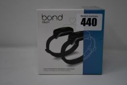 One pair of boxed as new Bond Touch smart bracelets (Bond002).