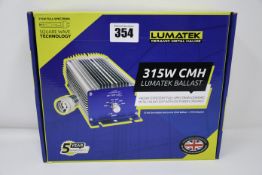One boxed as new Lumatek 315W Dimmable Electronic CMH Ballast.