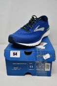 A pair of as new Brooks Adrenaline GTS 20 running shoes (UK 10).