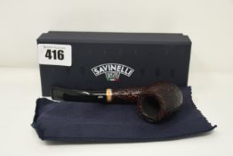 An as new Savinelli 1876 New Oscar Brownblast 6mm pipe.