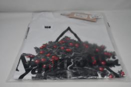 A ladies as new Christopher Kane Naturotica T-shirt in white (M).